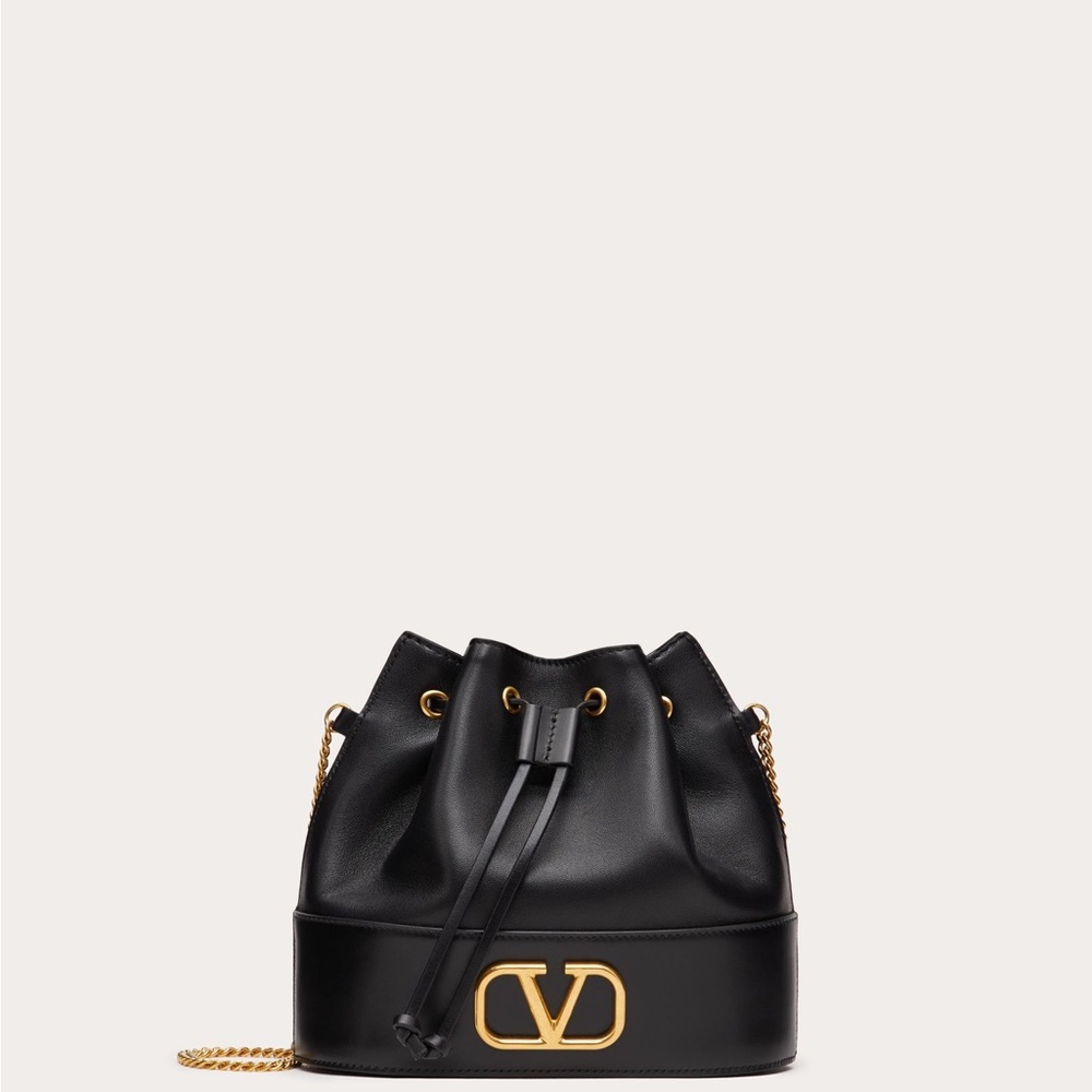 Valentino v logo bucket bag